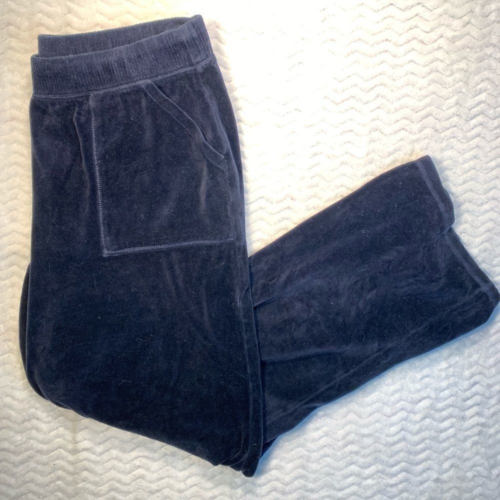 Liz Claiborne royal blue velvet lounge pants size large